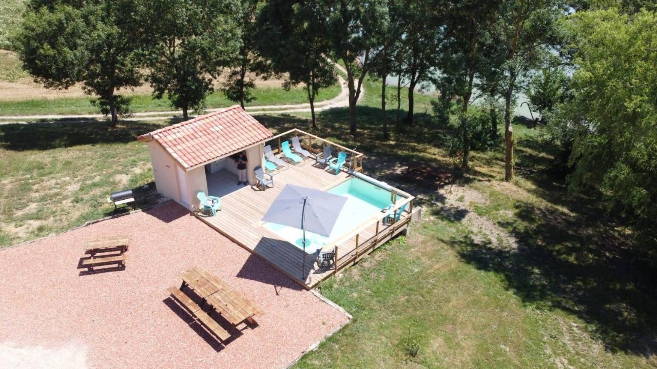 Cocoon, bord de lac, piscine chauffée 11 per Plieux Extérieur photo